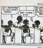 Tintin in Kongo poster - Hergé - Het Laatste Nieuws - 1993, Ophalen of Verzenden, Kuifje, Gebruikt, Plaatje, Poster of Sticker