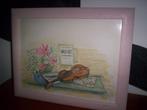 Schilderij  aquarel  ruilen voor koffie, Ophalen
