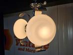 Vintage hanglamp, swirl glas, Gebruikt, Vintage, Ophalen of Verzenden, Glas