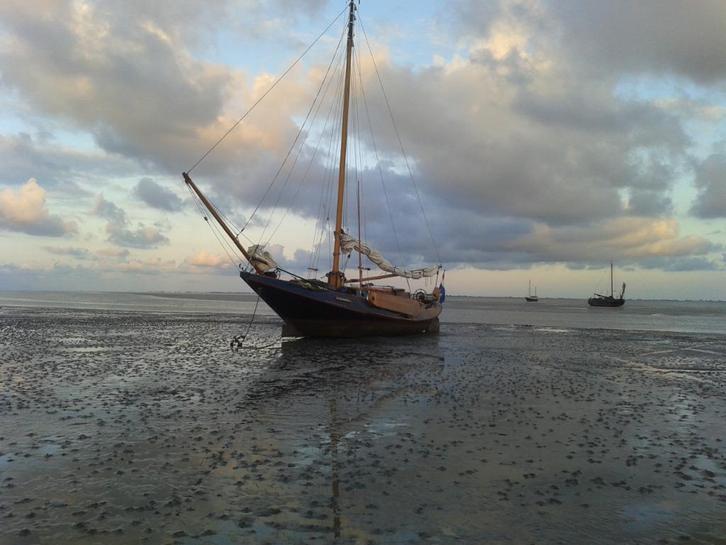 Hoogaars Sondij 13.70 m platbodem, Watersport en Boten, Platbodems, Gebruikt, 12 meter of meer, Staal, Diesel, Ophalen