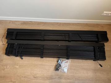 2x Houten jaloezieën 65mm ABACHI zwart beschikbaar voor biedingen