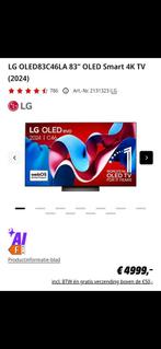 LG OLED C4 83" 1900 EUR, Eén persoon, Cadeaubon