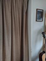 Vintage velours velvet gordijnen beige crème, Huis en Inrichting, Stoffering | Gordijnen en Lamellen, Crème, 100 tot 150 cm, Ophalen of Verzenden