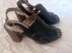 Vera Pelle mooie leren hakken /Maat 39./ OPRUIMING, Verzenden, Zwart, Sandalen of Muiltjes, Zo goed als nieuw