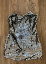 Jurkje met zilveren pailletten - Zara Woman, Kleding | Dames, Jurken, Maat 42/44 (L), Ophalen of Verzenden, Grijs, Gedragen