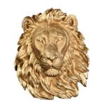 grote gouden leeuwenkop wanddecoratie, Ophalen of Verzenden, Zo goed als nieuw