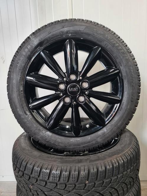 16' Mini Cooper Styling 508 Zwart met winterbanden 7mm+, Auto-onderdelen, Banden en Velgen, Banden en Velgen, Winterbanden, 16 inch