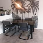 Eettafel + stoelen., Huis en Inrichting, Ophalen, Gebruikt, Eikenhout, 50 tot 100 cm