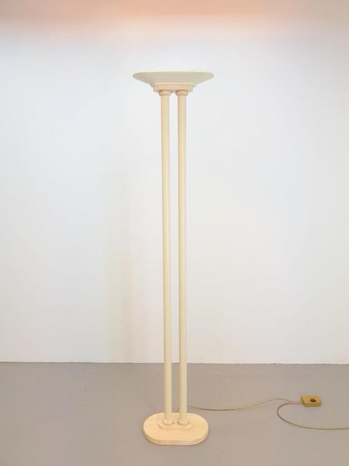Vintage vloerlamp Maison Le Dauphin travetin Japandi ’80s, Huis en Inrichting, Lampen | Vloerlampen, Zo goed als nieuw, 150 tot 200 cm