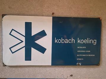 Emaille reclamebord Kobach Koeling