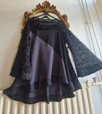 Als nieuw! Mat. Fashion zwart grijs apart wijd a lijn tuniek, Kleding | Dames, Grote Maten, Ophalen of Verzenden, Zo goed als nieuw