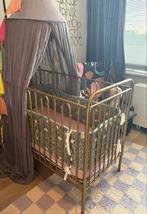 Polini Kids vintage gouden metalen ledikant 120x60, Ophalen, Zo goed als nieuw, Ledikant