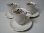 Wedgwood Conway early morning koffiekop en schotel 3 stuks, Antiek en Kunst, Antiek | Servies los, Ophalen of Verzenden
