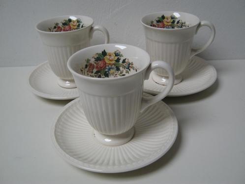 Wedgwood Conway early morning koffiekop en schotel 3 stuks, Antiek en Kunst, Antiek | Servies los, Ophalen of Verzenden