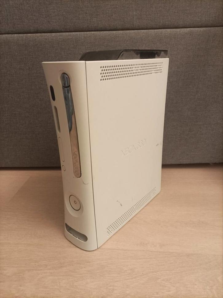 Xbox 360  Wit (Compleet!) + Racestuur + 5 Topgames (GTA, Spelcomputers en Games, Spelcomputers | Xbox 360, Zo goed als nieuw, 120 GB