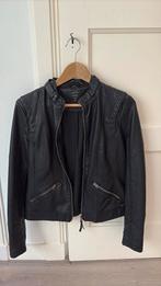 Zwart leren jasje zo goed als nieuw, Kleding | Dames, Ophalen of Verzenden, Zo goed als nieuw, Zwart