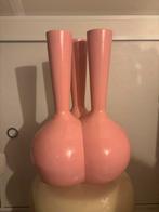Super mooie grote roze toeter vaas toetervaas, Huis en Inrichting, Ophalen, Overige kleuren, Minder dan 50 cm, Glas