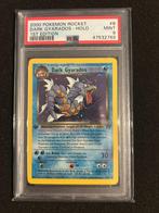 8/82	dark gyarados 1st psa 9, Hobby en Vrije tijd, Verzamelkaartspellen | Pokémon, Ophalen of Verzenden, Zo goed als nieuw, Losse kaart
