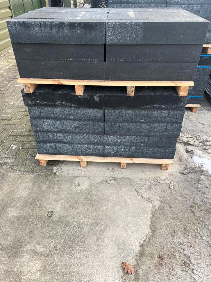 RESTPARTIJ stapelblokken 10x12x60cm antraciet, Tuin en Terras, Bielzen en Borders, Nieuw, Minder dan 25 cm, Minder dan 100 cm