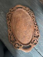 Houten dienblad, Huis en Inrichting, Woonaccessoires | Dienbladen, Ophalen of Verzenden, Zo goed als nieuw, Rond, Hout