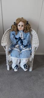 Porseleinen Pop met Stoel, Verzamelen, Poppen, Ophalen, Gebruikt, Pop