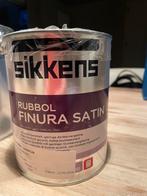 Sikkens rubbol finura satin E8.50.50 (oker/mostergeel), Doe-het-zelf en Verbouw, Verf, Beits en Lak, Ophalen, Geel, Nieuw, Verf