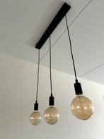 Industriële hanglamp met 3 bollen, Huis en Inrichting, Lampen | Hanglampen, Ophalen of Verzenden, Zo goed als nieuw, Glas, Minder dan 50 cm