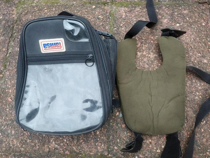 Famsa Tanktas zwart universeel 2-delig Honda XRV 650 750 XLV, Motoren, Accessoires | Koffers en Tassen, Gebruikt, Verzenden