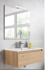 Badkamermeubel eiken 80 cm incl wastafel / Nieuw in doos/, Huis en Inrichting, Badkamer | Badkamermeubels, Ophalen, Nieuw, 50 tot 100 cm