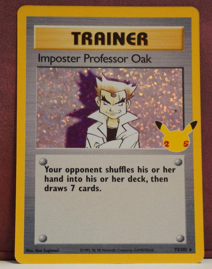 Impost Professor Oak Holo 73-102 Celebrations Pokèmon Kaart, Hobby en Vrije tijd, Verzamelkaartspellen | Pokémon, Nieuw, Losse kaart