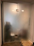 Glazen Wand met glazen deur, Doe-het-zelf en Verbouw, Deuren en Horren, Gebruikt, Binnendeur, Glas, Schuifdeur