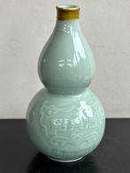 Chinees celadon porselein kalabas vaas 22 cm, Ophalen of Verzenden, Gebruikt