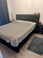 Zwarte boxspring, Ophalen of Verzenden, Zo goed als nieuw, Tweepersoons, 180 cm