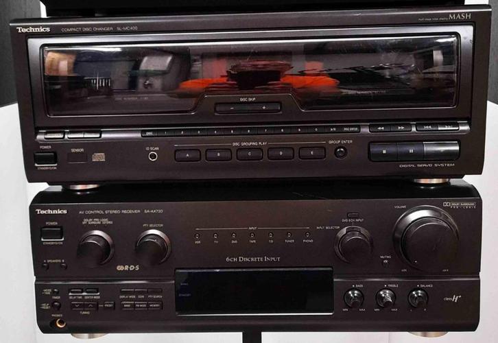 Technics SA-AX720 met of zonder SL-MC400 uit overlijden, Audio, Tv en Foto, Versterkers en Receivers, Zo goed als nieuw, Stereo