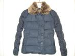 Woolrich jack maat 10 blauw met bontkraag, Ophalen, Gebruikt, Meisje, Jas
