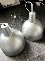 Zilveren hanglampen van Philips (2st.), Stijlvol en Modern., Ophalen, Gebruikt, 50 tot 75 cm, Metaal