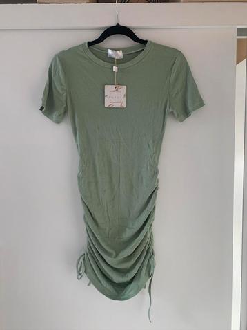 Mint groene basic plooien zomer jurk dress mt s / m beschikbaar voor biedingen