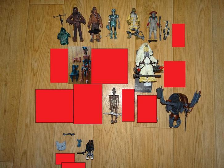 Star Wars figuren: Chewbacca + Droideka + IG-11+2-1B + Bossk, Verzamelen, Star Wars, Zo goed als nieuw, Actiefiguurtje, Ophalen of Verzenden