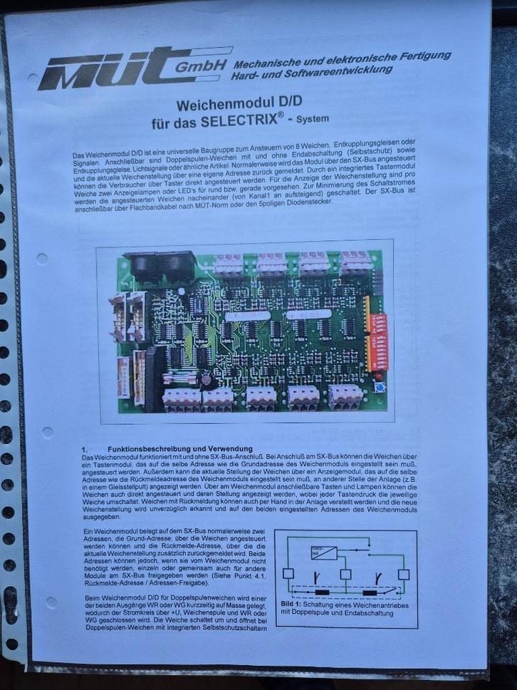 Wisselmodule D/D Mut Digirail voor Selectrix, Hobby en Vrije tijd, Modeltreinen | N-Spoor, Gebruikt, Overige typen, Gelijkstroom
