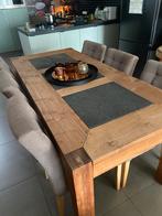 Teak Eettafel, Ophalen, 50 tot 100 cm, Zo goed als nieuw, 150 tot 200 cm