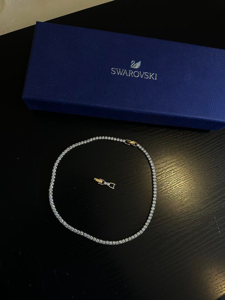 Swarovski tennis ketting, Ophalen of Verzenden, Zo goed als nieuw, Sieraad of Horloge