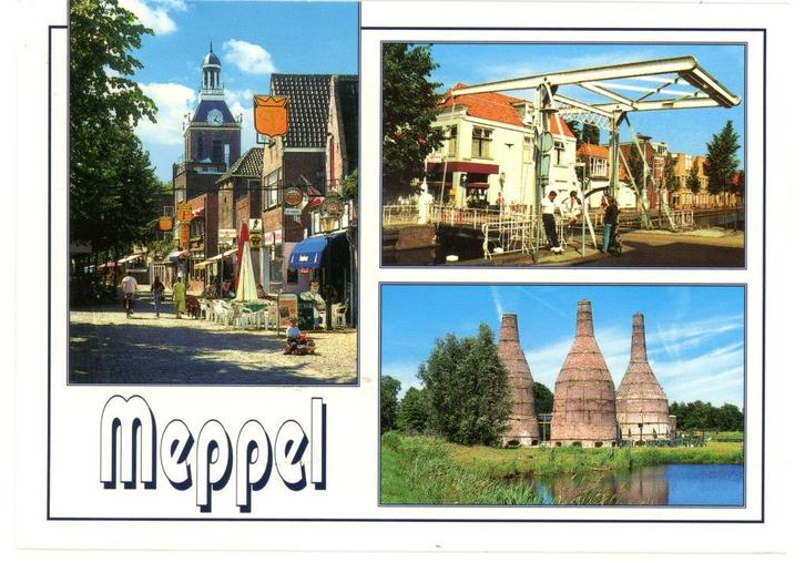 MEPPEL Straat Brug Kalkovens, Verzamelen, Ansichtkaarten | Nederland, Gelopen, Drenthe, 1980 tot heden, Verzenden