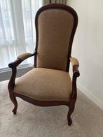 Klassieke Stoel - Bruin Hout & Stof, Bruin, Ophalen of Verzenden, Zo goed als nieuw, Eén