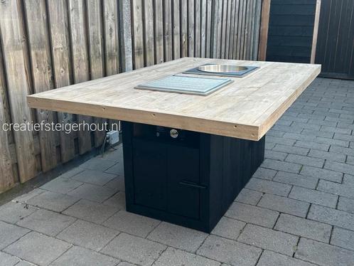 BBQ-tafel gasbarbecue en drankelement ingebouwd in tafel, Tuin en Terras, Gasbarbecues, Nieuw, Ophalen of Verzenden