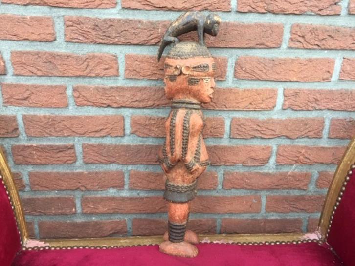 oud houten Afrikaans vruchtbaarheidsbeeld, Antiek en Kunst, Curiosa en Brocante, Ophalen of Verzenden