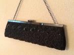 Handtas/Clutch.Elegant model met kralen bezet front., Ophalen of Verzenden, Zo goed als nieuw, Zwart, Handtas