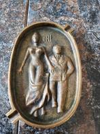 Bronzen Asbak OH! - Vintage Decoratie, Antiek en Kunst, Antiek | Koper en Brons, Ophalen of Verzenden, Brons