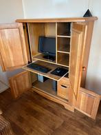 Blan eiken computermeubel, Ophalen of Verzenden, Zo goed als nieuw