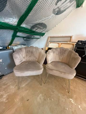 Schelp stoelen/ kuip stoelen velours beschikbaar voor biedingen