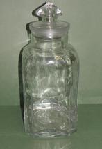 Oude glazen  XL  stopfles of snoeppot uit grootmoederstijd, Ophalen of Verzenden